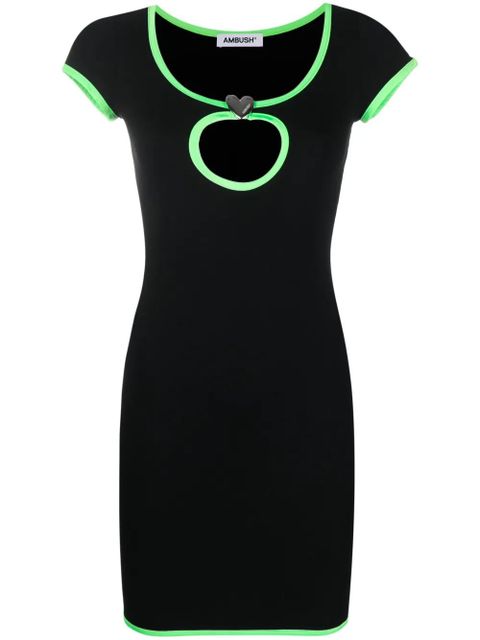 AMBUSH Heart Hole T-shirt dress - Black - zdjęcie produktu nr 1