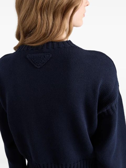 Prada striped cotton sweater - Blue