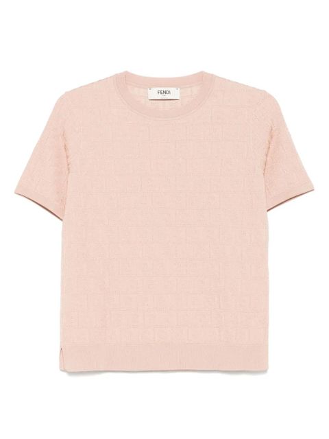 FENDI FF-jacquard T-shirt - Pink - zdjęcie produktu nr 1