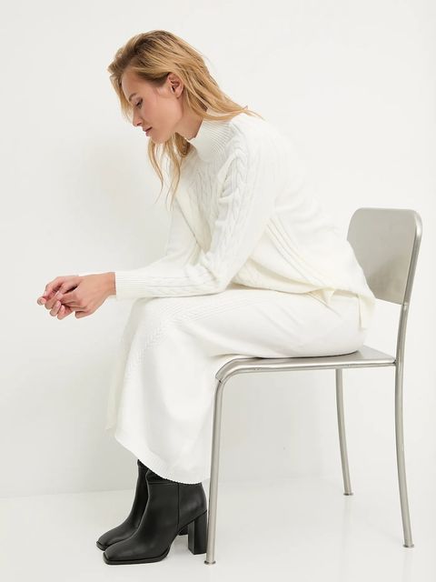 Answear.LAB sweter z kaszmirem damski kolor beżowy z półgolfem