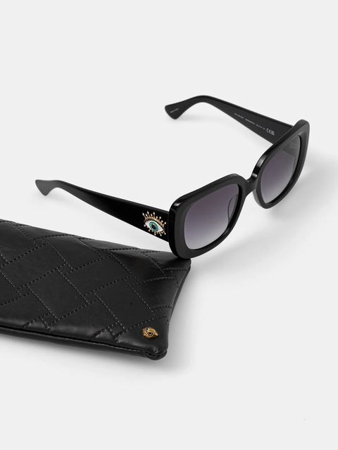 Kurt Geiger London okulary przeciwsłoneczne Evil Eye damskie kolor czarny 4738900679