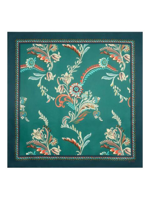ETRO daffodil-motif silk scarf - Green - zdjęcie produktu nr 1