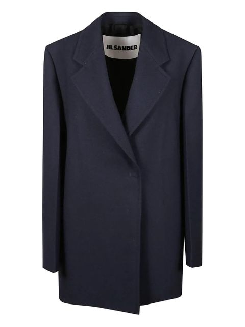 Jil Sander notched lapel coat - Blue - zdjęcie produktu nr 1