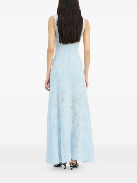 ROTATE BIRGER CHRISTENSEN floral-mesh maxi dress - Blue