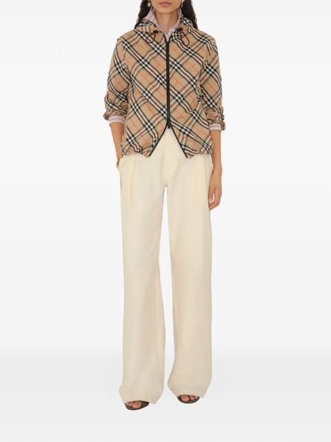 Burberry Check hooded jacket - Neutrals - zdjęcie produktu nr 2