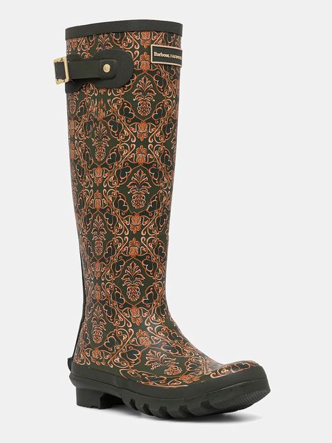 Barbour kalosze Barbour x Farm Rio Cami Wellington damskie kolor zielony LRF0124MI13 - zdjęcie produktu nr 1