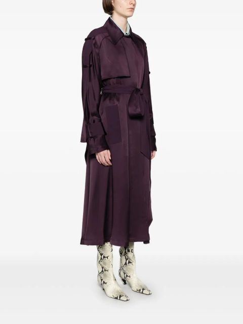 Victoria Beckham satin trench coat - Purple