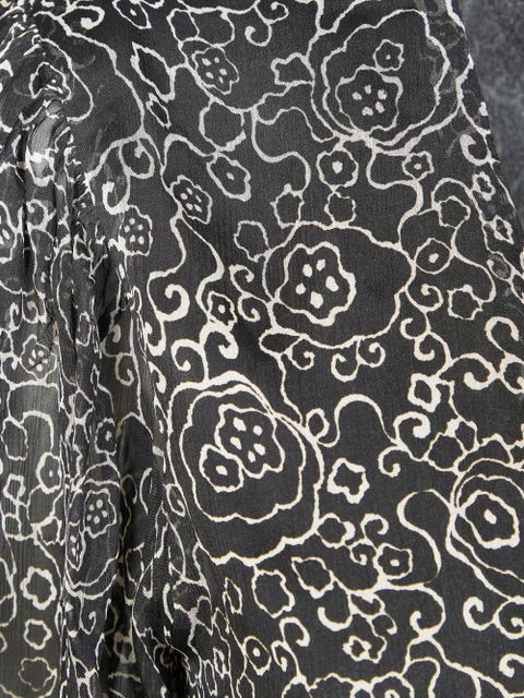 MARANT ÉTOILE floral V-neck mini dress - Black