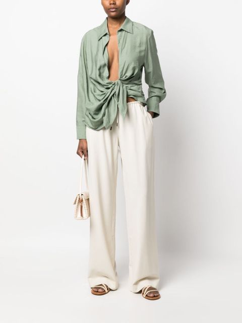 Jacquemus Le pantalon Mentalo wide-leg trousers - Neutrals - zdjęcie produktu nr 2