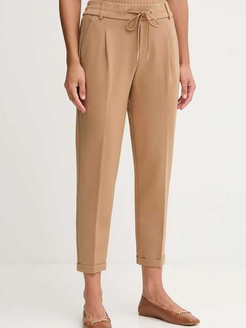 United Colors of Benetton spodnie damskie kolor zielony proste high waist 4DI4DF00J - zdjęcie produktu nr 1