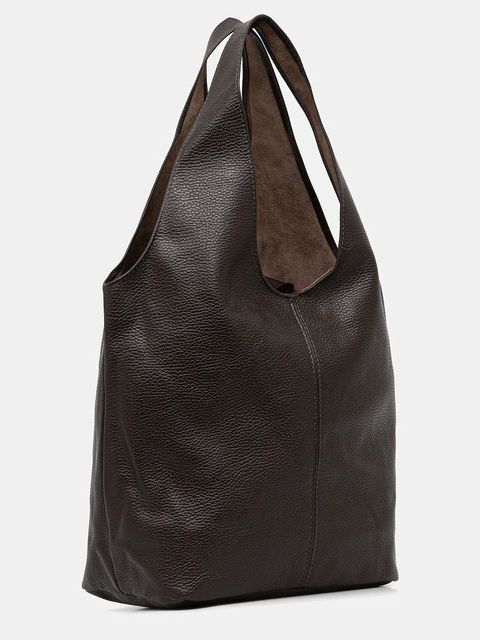 Answear.LAB torebka skórzana kolor brązowy