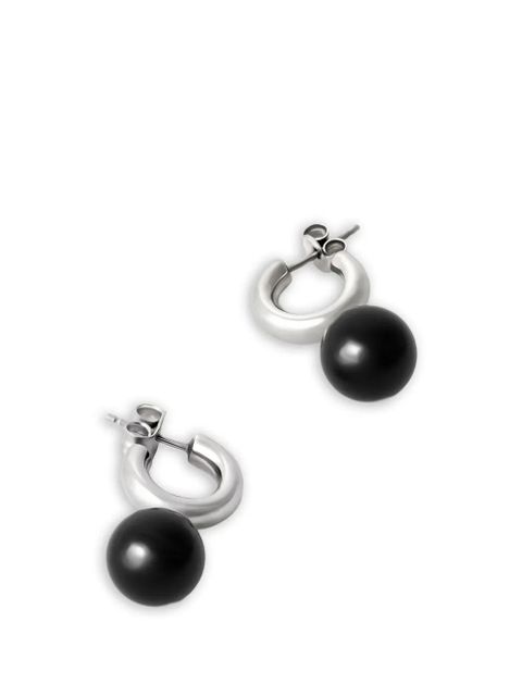 LEMAIRE onyx earrings - Silver