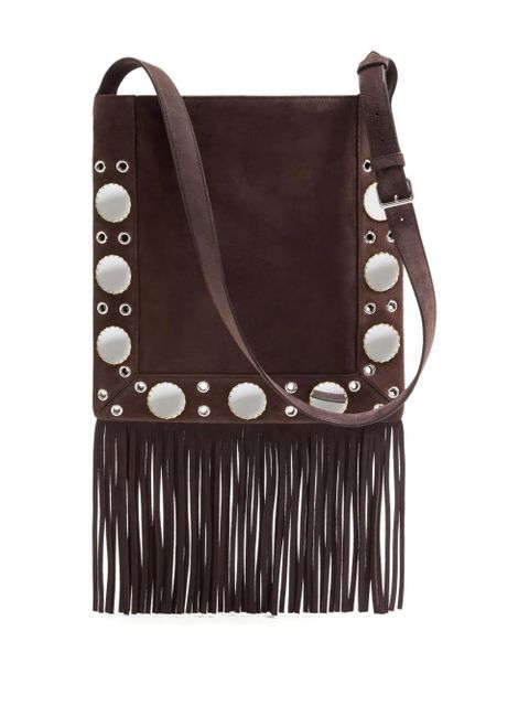 Valentino Garavani Nellcôte fringed cross body bag - Brown