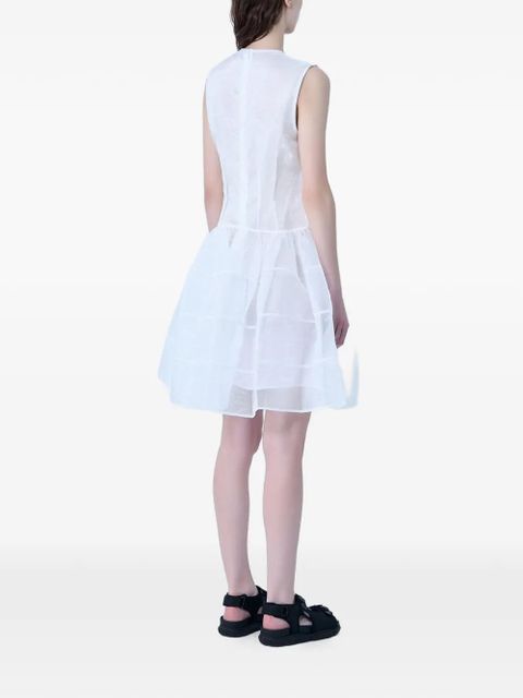 Cecilie Bahnsen CBclaudie panel-sheer mini dress - White