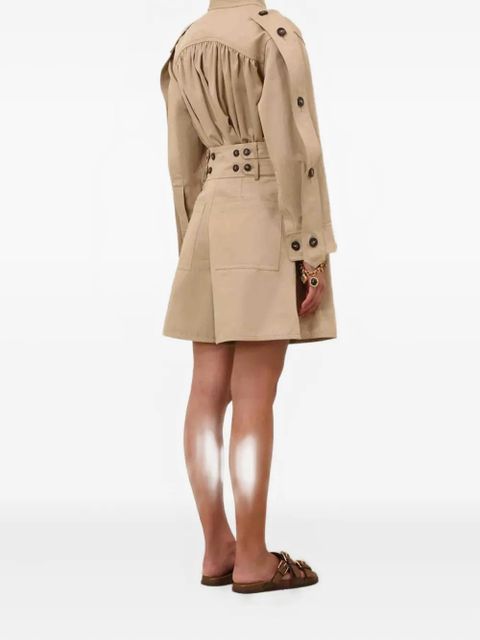 ZIMMERMANN pleated rebellion shorts - Neutrals