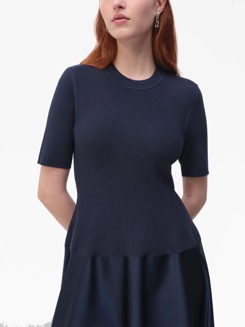 Simkhai Marionne knitted-panel midi dress - Blue