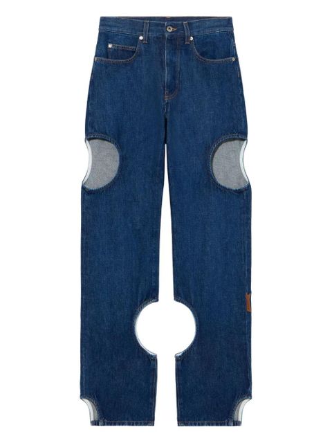Off-White cut-out detail jeans - Blue - zdjęcie produktu nr 1