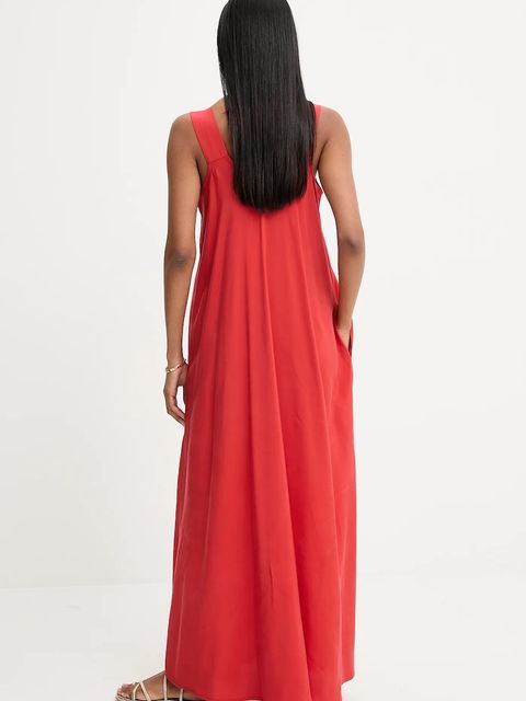 Answear.LAB sukienka kolor czerwony maxi rozkloszowana - zdjęcie produktu nr 2