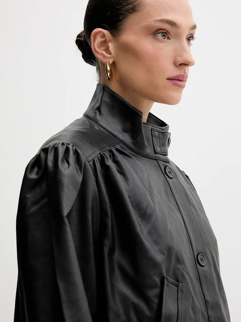 Bardot kurtka kolor czarny przejściowa 60034JB