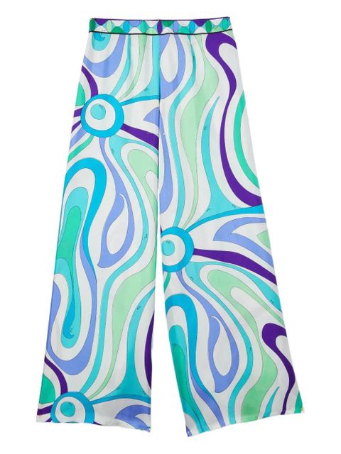 PUCCI swirl-print wide-leg trousers - Purple - zdjęcie produktu nr 1