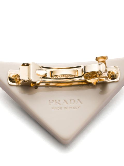 Prada triangle-logo hair clip - Neutrals - zdjęcie produktu nr 2