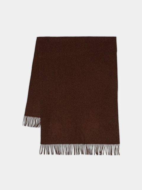 Answear.LAB szal wełniany damski kolor brązowy gładki - zdjęcie produktu nr 1