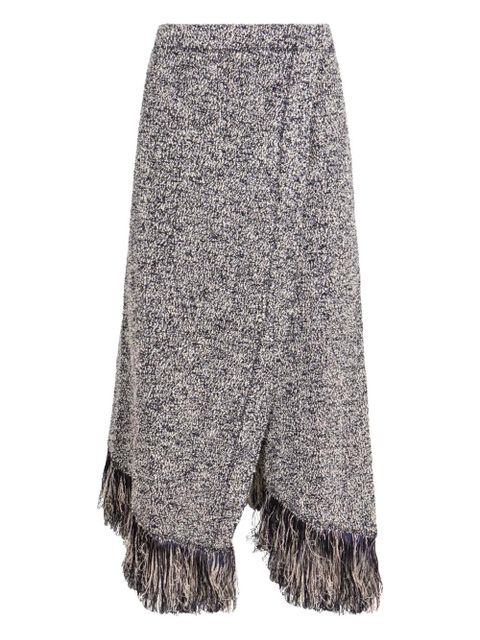Rabanne fringed asymmetric skirt - Blue - zdjęcie produktu nr 1