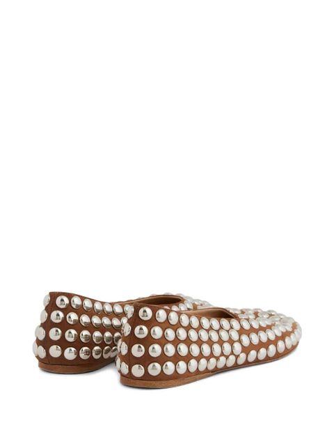 Rabanne studded ballet flats - Brown - zdjęcie produktu nr 2