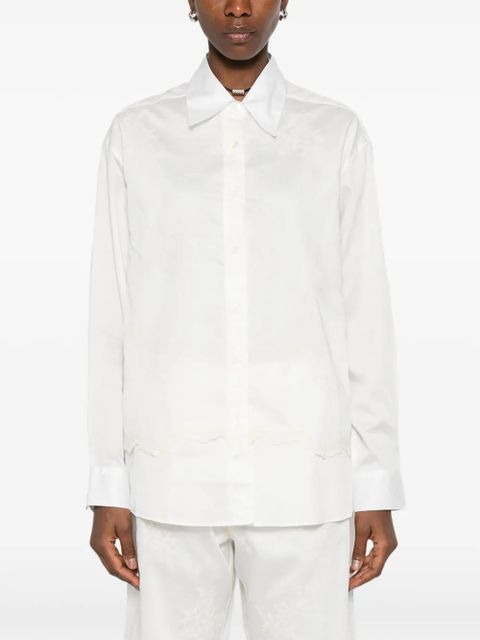OUR LEGACY lace-trim shirt - White