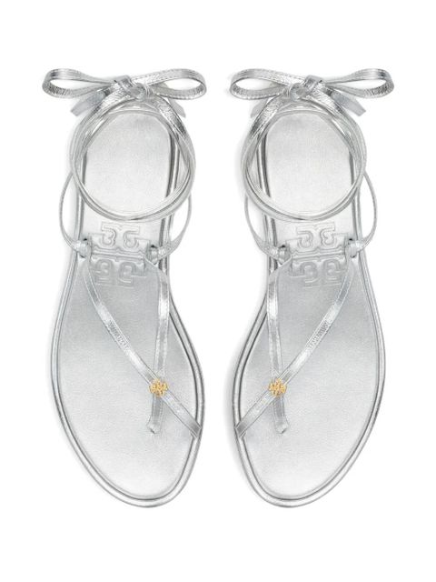 Tory Burch Capri metallic strappy sandals - Silver
