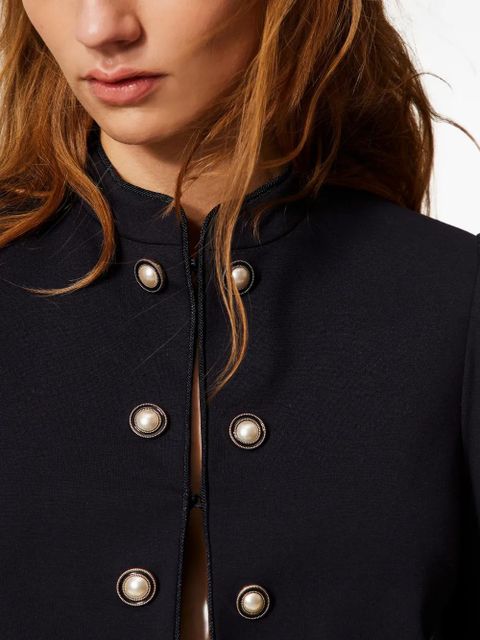TWINSET mandarin-collar decorative-button jacket - Blue