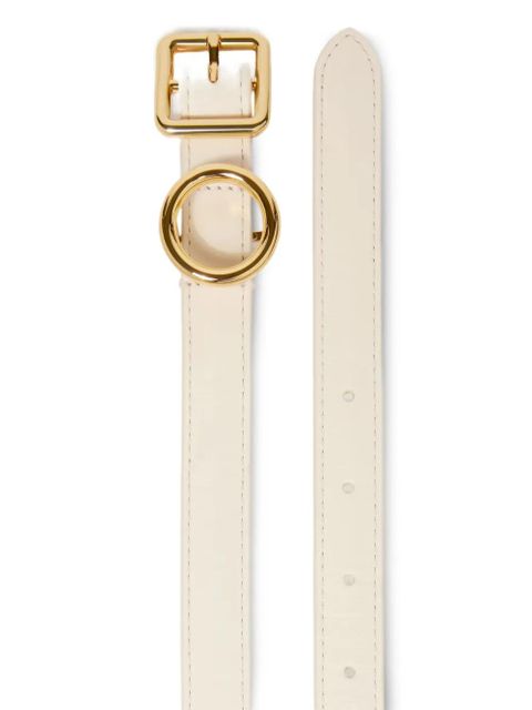 Jacquemus The Regalo circle-buckle leather belt - White - zdjęcie produktu nr 2