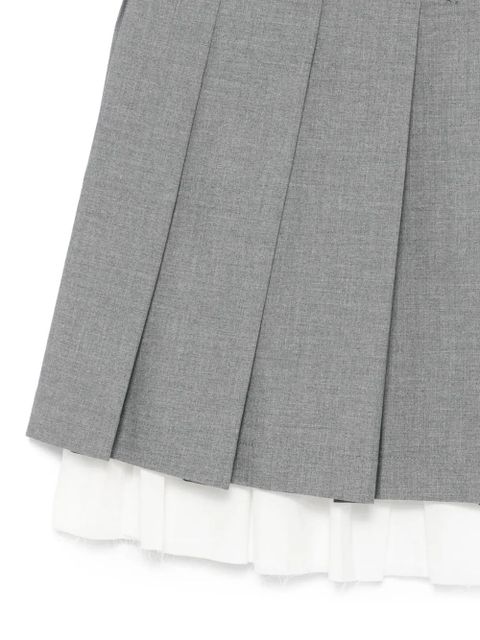 Gimaguas layered pleated mini skirt - Grey