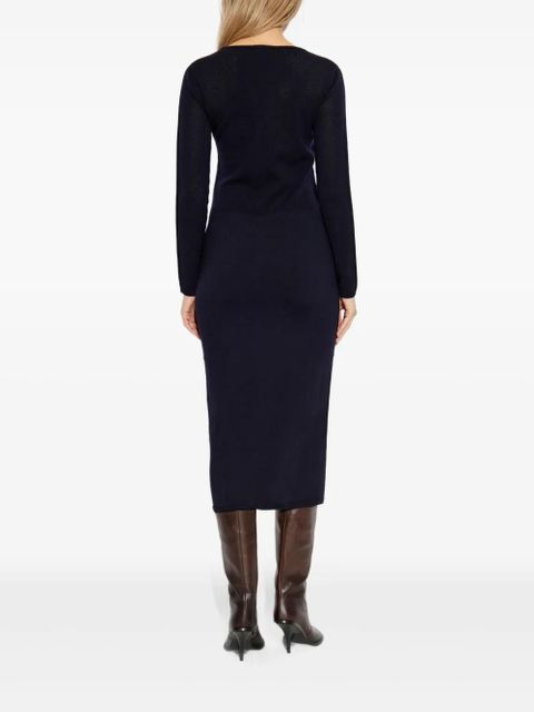 Max Mara Sophia square neck dress - Blue