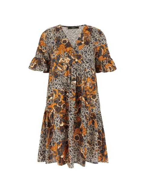 Weekend Max Mara floral-print tiered mini dress - Blue - zdjęcie produktu nr 1