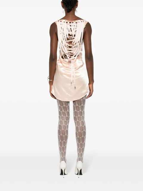 Jean Paul Gaultier cowl-effect mini dress - Pink