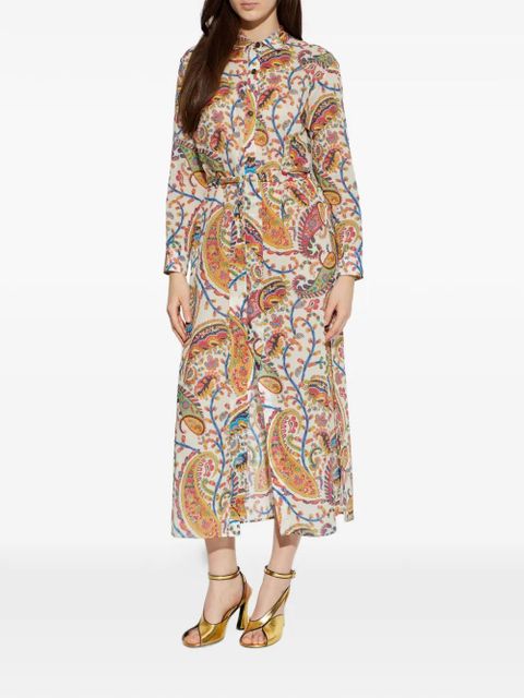 ETRO paisley-pattern tie-belt midi dress - White - zdjęcie produktu nr 2