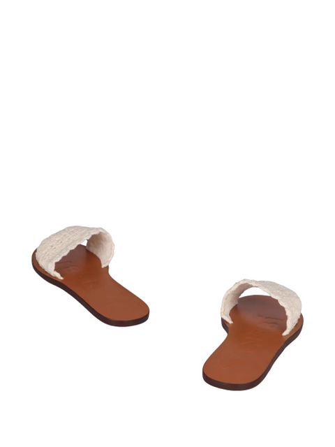 Manebi crochet flat sandals - White