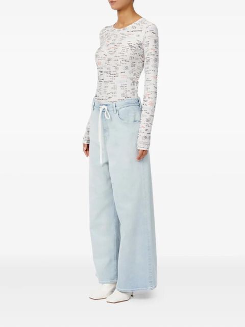 MM6 Maison Margiela five pocket drawstring trousers - Blue
