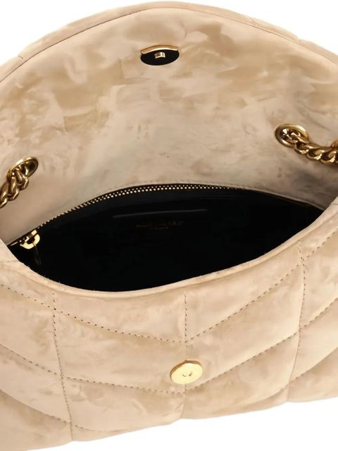 Saint Laurent mini Toy puffer shoulder bag - Neutrals