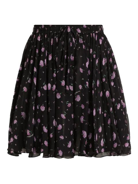 Dolce & Gabbana floral drawstring mini skirt - Black - zdjęcie produktu nr 1