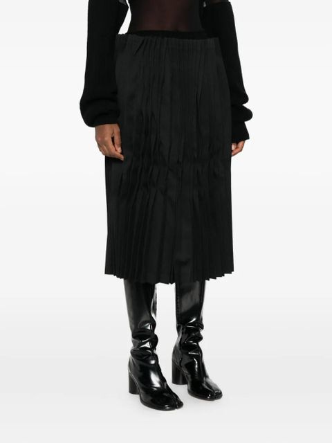 Comme Des Garçons pleated midi skirt - Black