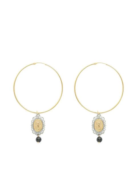 Dolce & Gabbana 18K yellow and white gold Sicily jade earrings - zdjęcie produktu nr 1