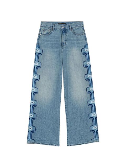 Maje pattern straight-leg jeans - Blue - zdjęcie produktu nr 1
