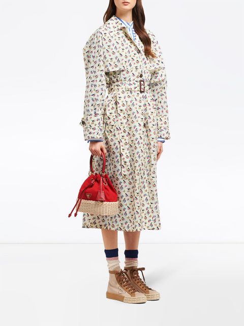 Prada wicker bucket bag - Red - zdjęcie produktu nr 2