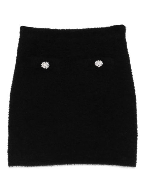 Self-Portrait textured mini skirt - Black - zdjęcie produktu nr 1