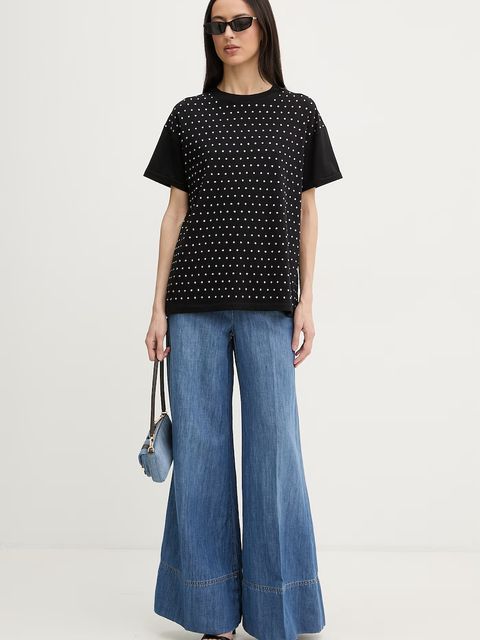 Silvian Heach t-shirt damski bawełniany z elastanem SEDIBANA - zdjęcie produktu nr 1