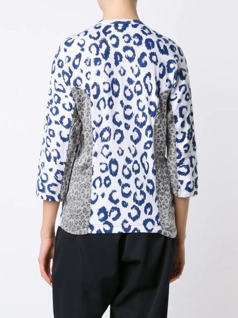 Comme Des Garçons leopard print top - White