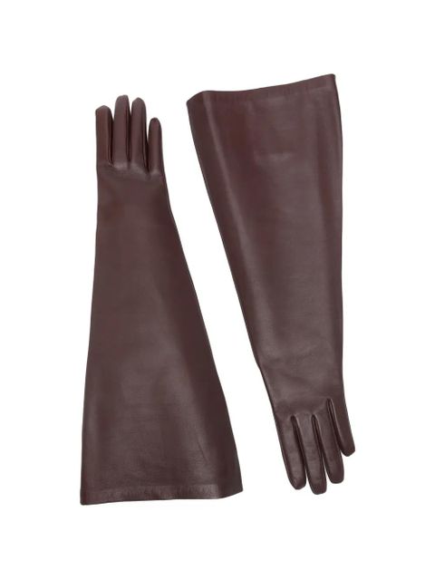 Saint Laurent leather gloves - Brown - zdjęcie produktu nr 1