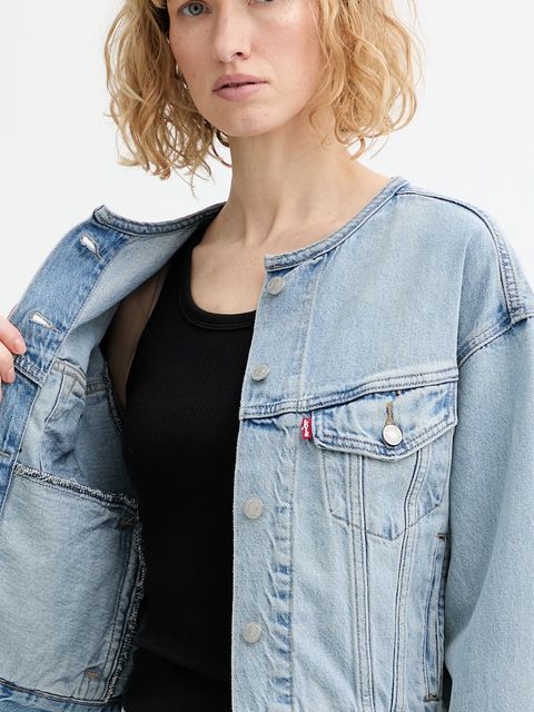 Levi's kurtka jeansowa COLLARLESS SHRUNKEN 90S